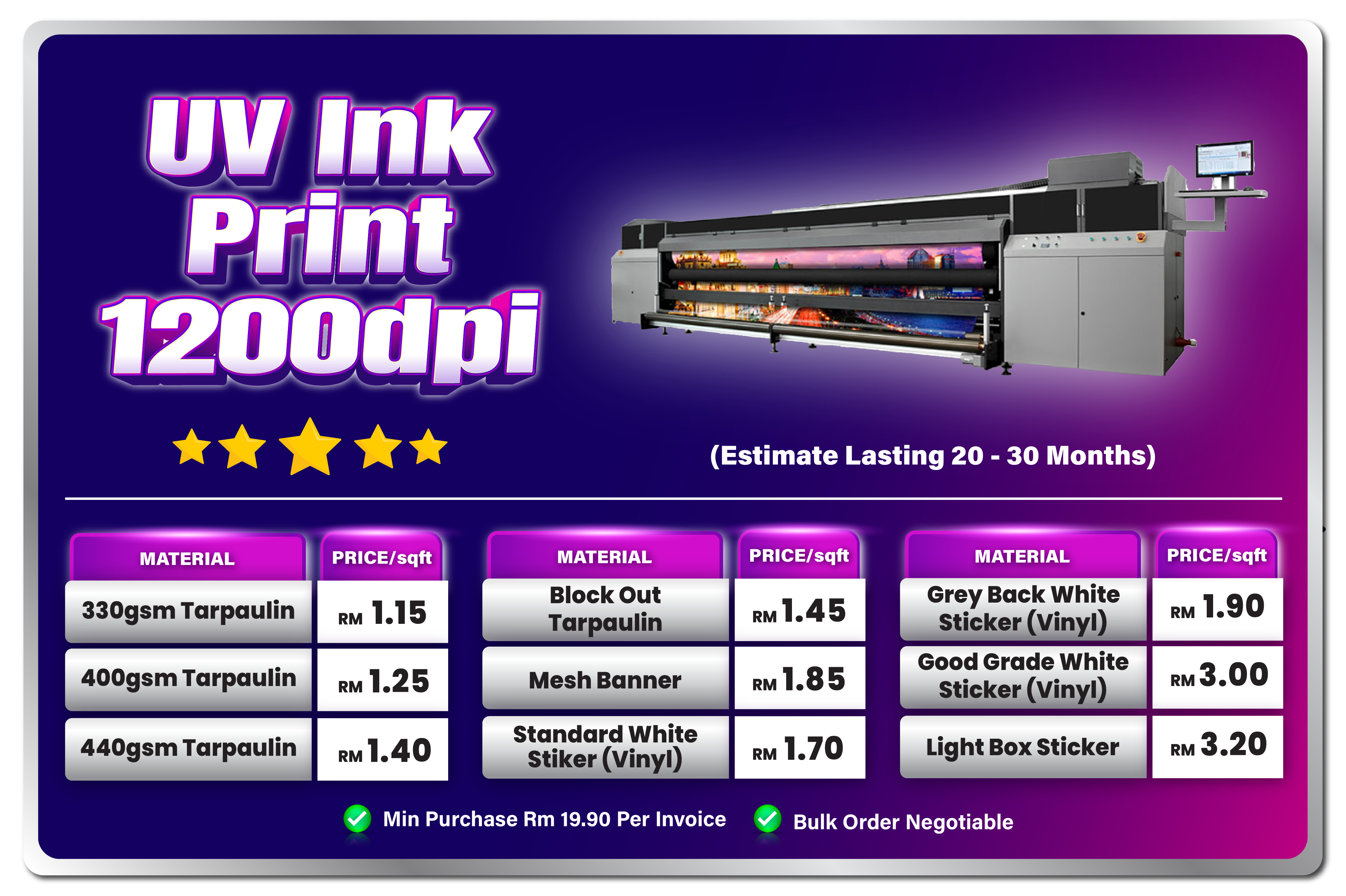 Printing Price